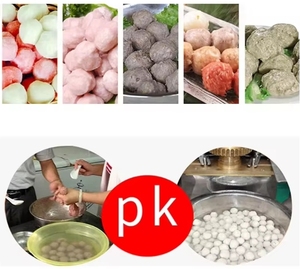 2-đầu Hướng dẫn sử dụng Cá Bóng thịt viên phụ máy kích thước lớn dễ dàng cuộn khuôn Halal tuân thủ thịt làm cho máy động cơ lõi - Product Image 6
