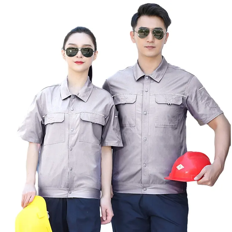 Short-sleeved work clothes summer suit half-sleeved summer electrical electrician clothes