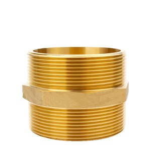 Brass Double Male Thread Connector 4 6 1 Inch Hex <b>Adapter</b> For Pipe Water Air Oil Plumbing Machinery Chemical Industry - Product Image 1