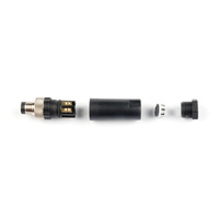 Fiche aviation droite M8 2/3 broches IP67 étanche-Connecteur à sertir mâle femelle pour applications de capteurs sans soudure