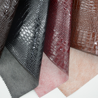 Cuir synthétique PVC effet crocodile gaufré, résistant à l'eau, bicolore, haute brillance, qualité luxe, directement de l'usine, pour la fabrication de sacs
