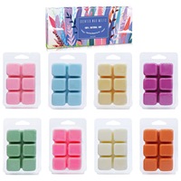 Vente directe d'usine Cube de cire de soja d'aromathérapie Chauffe-bougies parfumées et fond de cire en vrac Boîtes en PVC Cubes en vrac
