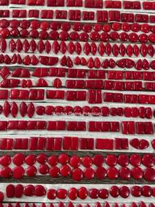 หินอัญมณีโรซาริต้าธรรมชาติอัญมณีหลวมอัญมณีสีแดงสวยคู่อัญมณีที่เข้ากันสำหรับการทำเครื่องประดับต่างหูสร้อยคอแหวน - Product Image 3