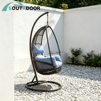 Fauteuil suspendu moderne S&R pour extérieur, balançoire, chaise à bascule, coussin imperméable, pour patio, chambre, salle de sport, cour, hôtel, salon