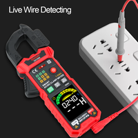 Pince ampèremétrique industrielle AC/DC GVDA 600V 600A à gamme automatique True RMS, testeur de tension, de courant de démarrage et de température en plastique, automatique