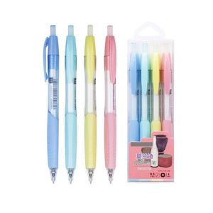Juego de Bolígrafos de Gel Kawaii con Diseño de Dibujos Animados para Estudiantes, Logotipo Personalizado de la Marca, Tinta Multicolor, Retráctiles, de Plástico, 0.5 mm, 4 Piezas por Paquete - Product Image 2