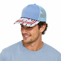 Casquette unisexe en coton respirant brodée sur mesure de haute qualité pour le sport, les voyages, les activités de plein air et les tenues décontractées, casquette trucker à 5 panneaux en mousse et maille