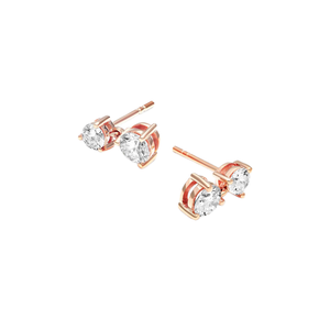 Large Square Unisex <b>Leaf</b> Original Stud Gold Plated 18K Solid Gold Lab Grown Diamond IGI Earrings - Product Image 6