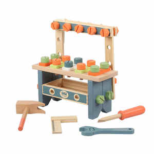 Enfants jouets interactifs variable écrou combinaison assemblage en bois jouet ensemble d'outils jeux <span class=keywords><strong>clé</strong></span> tournevis ensemble d'outils jouet - Product Image 3