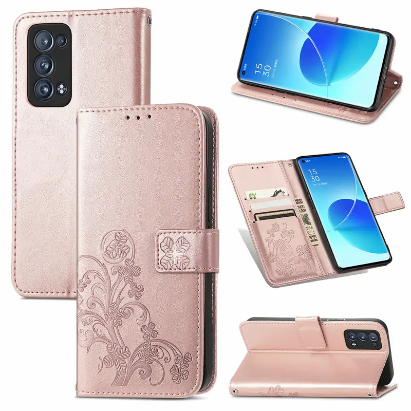 Classic PU Leather Wallet Flip Fold Protective Cover For OPPO A3s AX5 AX7 AX5s A12 A11K A11X A55 A53s A16 A54s A55s A56 A95 A74