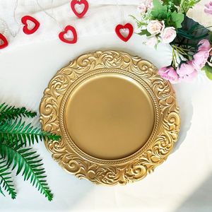 Plateau de fête de Noël sculpté pour restaurant, tapis, assiettes de présentation de mariage en or - Product Image 6