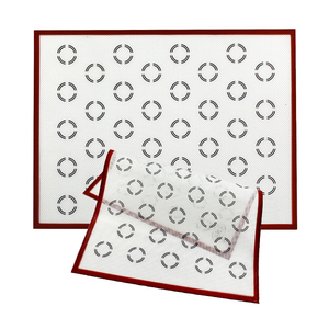 Personalized Supplier Custom Silicone Baking Mesh <b>Mat</b> Multipurpose Reusable Pastry Dough <b>Rolling</b> Macaroon Baking Sheet - Product Image 1