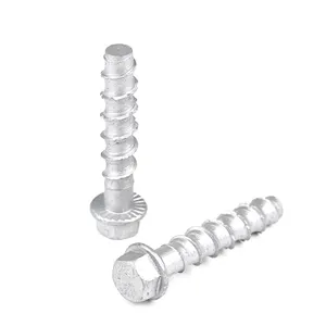 Carbon Steel Hex Head Self Tapping Concrete Screws Concrete Anchor Bolts Screw For Elevator Polyurethane Buffer