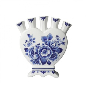 <span class=keywords><strong>Vaso</strong></span> in Ceramica <span class=keywords><strong>a</strong></span> Forma di Tulipano Olandese, <span class=keywords><strong>Vaso</strong></span> Decorativo <span class=keywords><strong>a</strong></span> Forma di <span class=keywords><strong>Cuore</strong></span> Blu Delft - Product Image 1