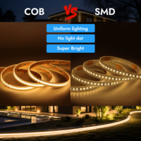 Bande lumineuse COB flexible à haute luminosité pour intérieur et extérieur, AC220V, étanche, en silicone extrudé, bande LED COB