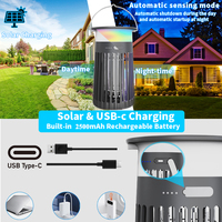 Lampe anti-insectes intelligente extérieure étanche OEM ODM personnalisée, tue-moustiques électrique UV LED solaire à batterie en ABS