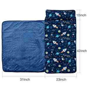 Saco de Dormir para Niños Pequeños para Guardería, Preescolar, Viajes, Campamento, Ligero y Suave, con Almohada y Manta - Product Image 6