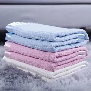 Golden Supplier Polyester Cotton Super Soft Receiving Velvet Baby Warp Swaddle Baby Blanket For Newborn