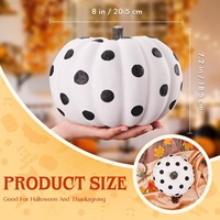 Grande citrouille artificielle en mousse blanche de 20 cm pour Halloween, Thanksgiving, décoration intérieure, centre de table, fête festive, porche