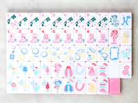 Grosir 160 Buah Set Permainan Mahjong Pink Cowgirl Amerika dengan Ubin Akrilik Berukir Motif Bunga Kaktus Joker Turnamen