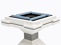 Table de Mahjong blanche en forme de tour de luxe légère télécommandée entièrement automatique avec chargeur Por
