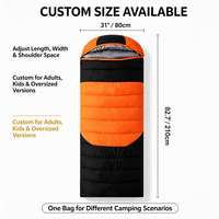 Sac de couchage 90% duvet de canard blanc, très gonflant, personnalisable, confortable, pour adultes, camping en extérieur, portable, chaud pour l'hiver