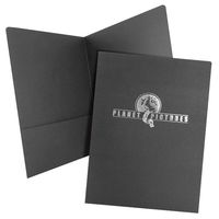 Carpeta de Archivo de Papel Negro Mate Personalizada de Alta Calidad, Tamaño A4/A5, con Logotipo Estampado en Caliente