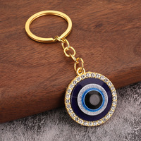 Porte-clés créatif turc bleu personnalisable en alliage de zinc, motif éléphant ou hibou, écologique, de luxe, promotionnel