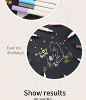 Pointe Fine marqueurs métalliques Permanent calligraphie peinture stylo ensemble de métal Direct fabricant 10 couleurs couleur pour Album noir