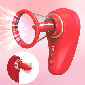 Mainan seks pasangan baru pemijat payudara Stimulator klitoris silikon tahan air Vibrator penjilat perempuan - Product Image 2
