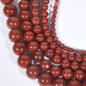Cuentas de piedra redonda de <span class=keywords><strong>jaspe</strong></span> rojo, joyería Natural, pulsera, collar, 4mm, 6mm, 8mm, 10mm, 12mm, 14mm, bolsa de roca HSS - Product Image 5