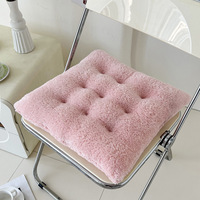 Coussins lombaires et d'assise Amity épaissis pour la maison, le bureau et les étudiants, en peluche douce pour la peau, avec sangles carrées, pour chaises