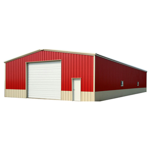Estructura de acero modular prefabricada impermeable de montaje rápido Cobertizo de almacén Doble pendiente IBR Láminas Soldadura ligera Corte Doblado - Product Image 3