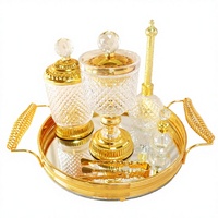 Ensemble de brûleurs d'encens BELA en métal durable à motifs exquis, parfum bois de santal, aromatique, toutes saisons, modèle hôtelier et pour fêtes