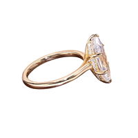 Bague MuShan Designer en argent sterling 925 avec moissanite VVS, bague sur mesure pour l'épouse, plaquée or 18 carats, bijoux brevetés MST