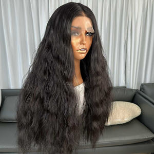 Perruque synthétique femmes partie centrale frange cheveux longs bouclés mécanisme de fibres chimiques haute température soie perruque couverture de cheveux - Product Image 6