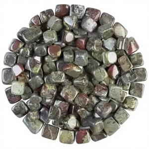 elegant Polished Gemstone Stones Square Shape Natural <b>Dragon</b> Blood Stone 18-25mm for Home Decoration Crafts Jewelry Making - Product Image 1