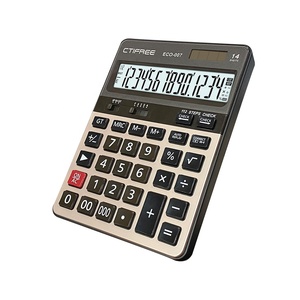 14 chữ số màu hồng vàng Máy tính để bàn văn phòng máy tính của nhà máy khuyến mại mềm-phím kích thước nhỏ lớn LCD hiển thị đầy màu sắc nhựa thiết kế - Product Image 4