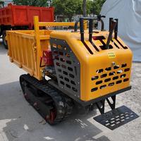 Transporteur à chenilles EPA Engine 1 tonne avec benne basculante à chenilles en caoutchouc pour applications agricoles, vergers et serres
