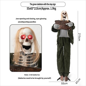 Espectacular Esqueleto Camarero Eléctrico con Efectos de Sonido para Halloween, Figura Animada Luminosa para Fiestas - Product Image 4