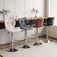 Chaise de bar pivotante en bambou, confortable et moderne, pour la maison, l'hôtel, le bar, la réception, le caissier