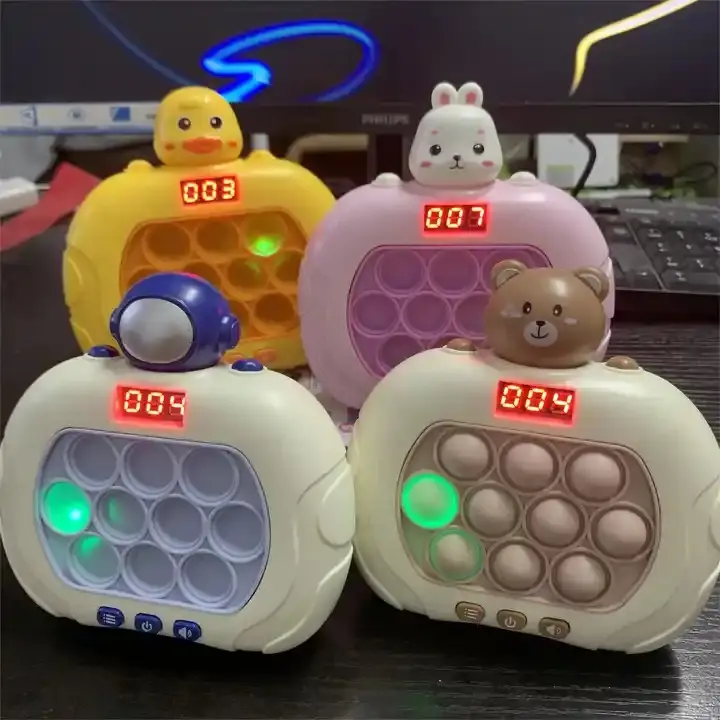 Máquina de jogo educacional musical de velocidade rápida, máquina de brincar com luz, brinquedo criativo para adultos e crianças, console de jogos