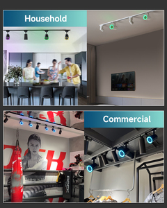 Parça raylar RGB ışık 12W ray lambası <span class=keywords><strong>2</strong></span> kablolu <span class=keywords><strong>3</strong></span> kablolu 4 kablolu parça raylar için hoparlör dükkanı odası açık - Product Image 4