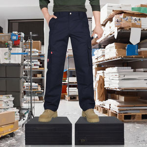 Pantalons de travail pour hommes Xinrui en gros, 100% coton, taille élastique, légers, imperméables, coupe-vent, anti-poussière, détection des aiguilles - Product Image 3