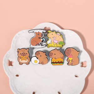 Pins de Esmalte de Animales Lindos de Gran Venta: Broches Novedosos de Capibara de Dibujos Animados para Mochilas, Regalo <span class=keywords><strong>Megasun</strong></span> - Product Image 6
