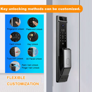 AIEN TUYA WiFi empreinte digitale mot de passe carte magnétique 3D reconnaissance faciale <span class=keywords><strong>interphone</strong></span> vidéo <span class=keywords><strong>porte</strong></span> <span class=keywords><strong>d</strong></span>'<span class=keywords><strong>entrée</strong></span> serrures intelligentes entièrement automatiques - Product Image 2