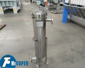 立式结构PP材料袋式滤水器，中国低价袋式滤水器，用于出口高精度