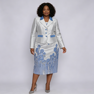 Ropa al por mayor para la madre de la novia con chaqueta, trajes formales de talla grande para mujer, conjuntos para iglesia - Product Image 5