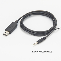 DSD TECH USB RS232 a 2,5 MM Cable serie de 3,5mm 6FT con chip FTDI FT232RL NEGRO