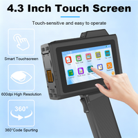 Imprimante jet d'encre portable de 4,3 pouces avec écran tactile, petite, 12,7 mm, en PVC, pour l'impression par lots et le codage